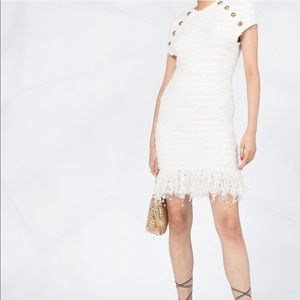 Balmain Fitted Tweed Dress.